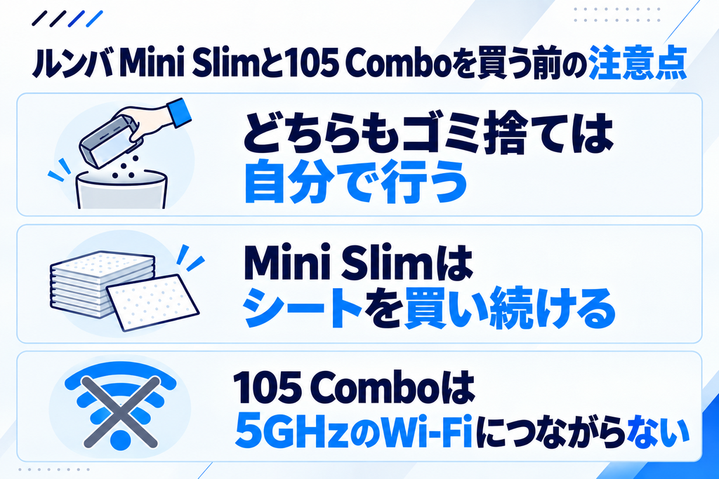 Mini Slimと105 Combo 購入前の注意点 比較