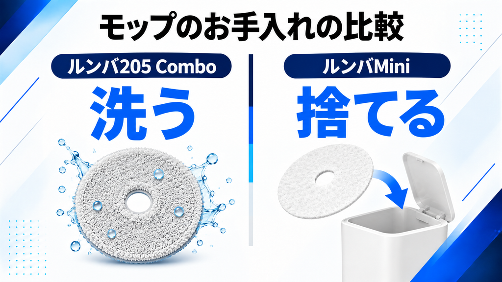 モップのお手入れの違い 比較